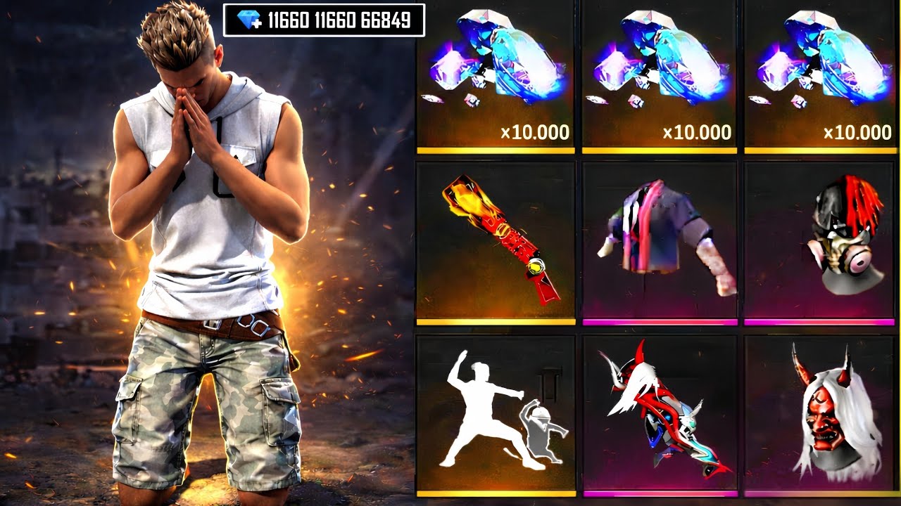 POOR ADAM NEEDS💎100.000 DIAMONDS😱 | AMAZING SKINS🤯 IN FREE FIRE 