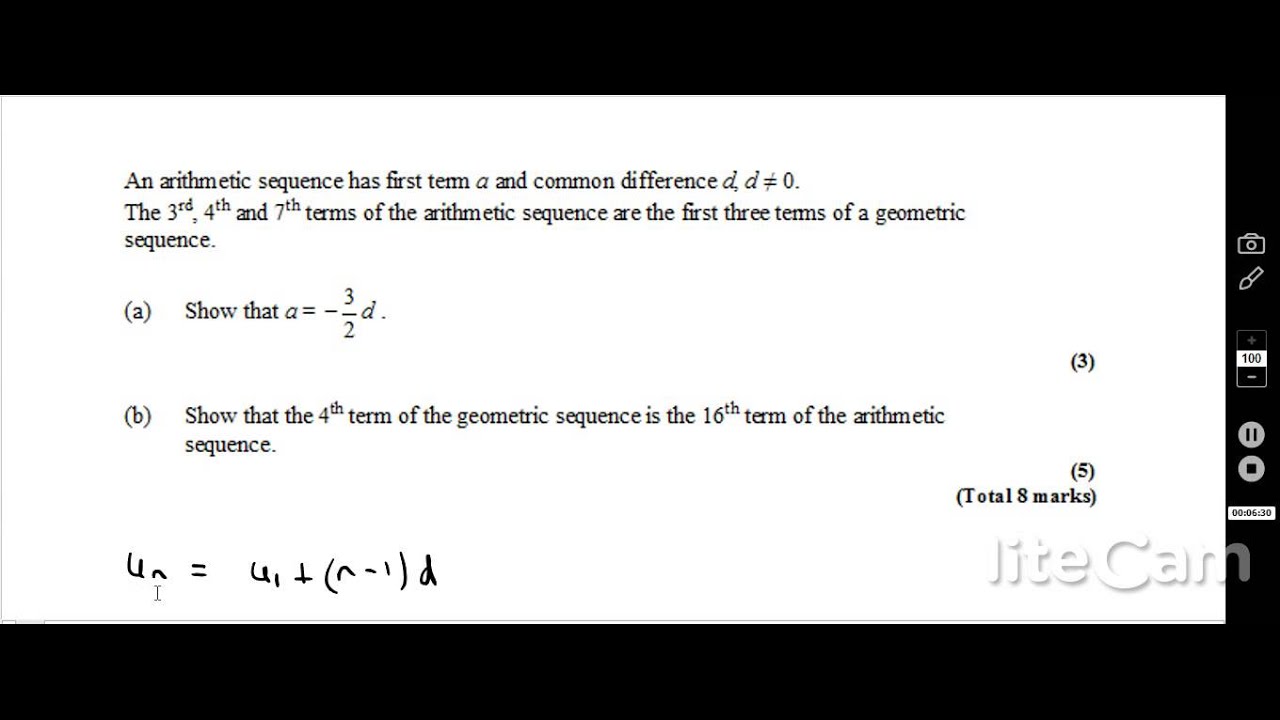 Geometric Sequence and Series for IB HL and SL  Students - Exam Questions