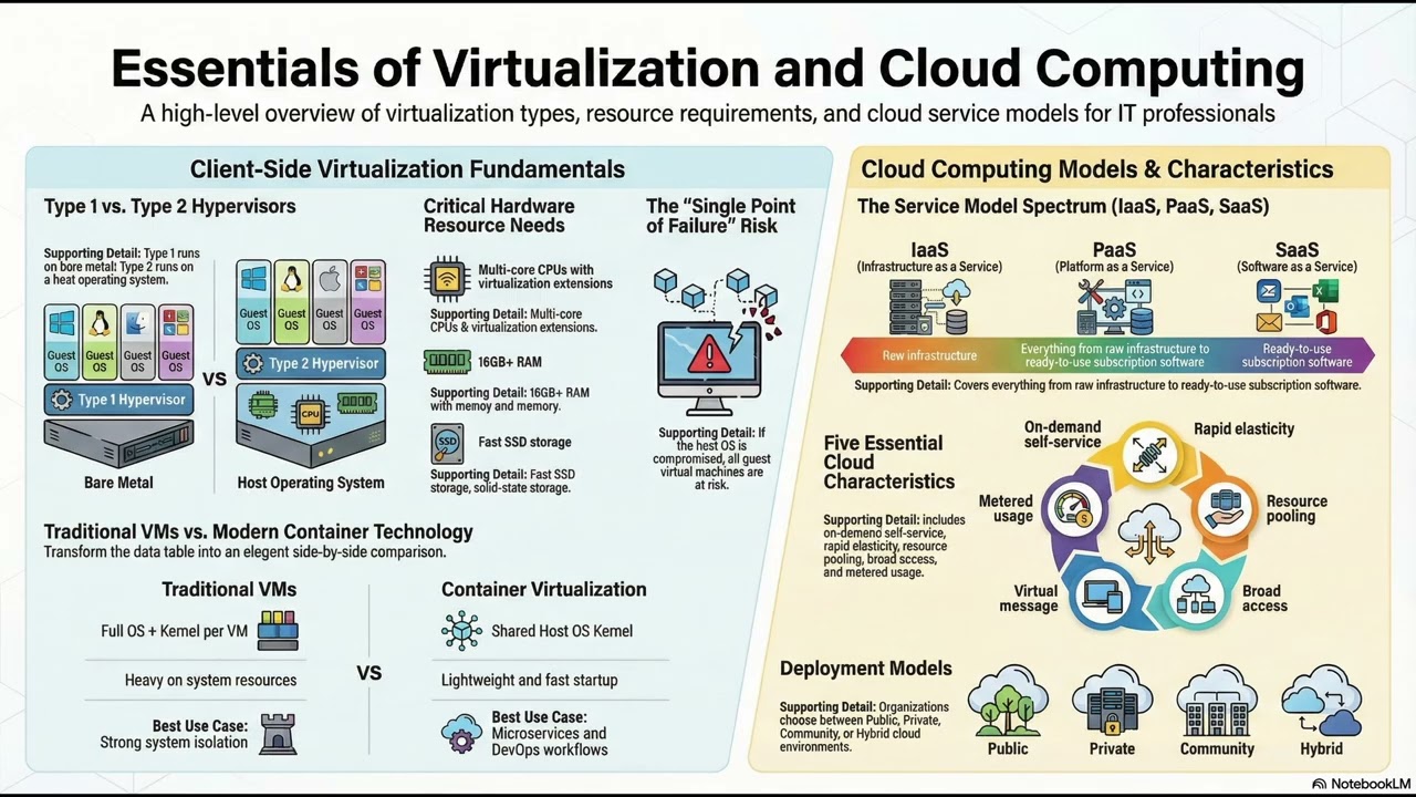 ITEC-1100 M8 - Summarizing Virtualization and Cloud Concepts A+ Core 1 & Core 2