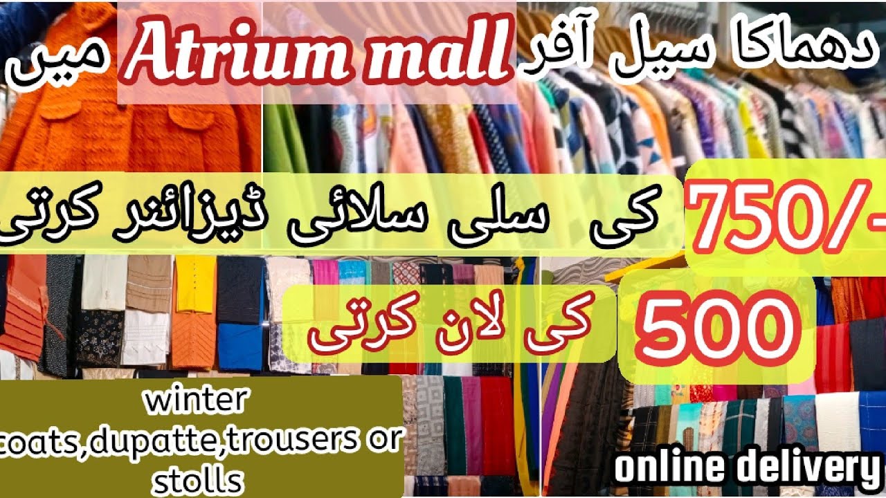 Sale on stitched Kurti - Coats,Trousers,Dupattas,stolls - Sili silai kurti. #atriummall #kurtisale