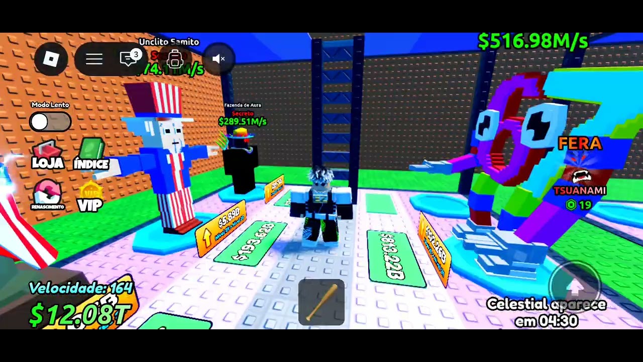 Peguei 30t no tsunami brainrot e vários brainrot de 1b