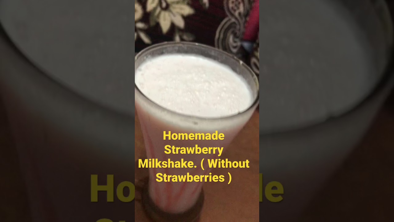 Homemade strawberry milkshake. Like if you want the recipe.