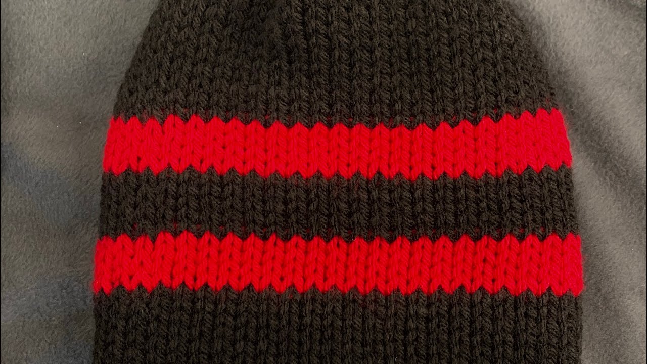 Réaliser un bonnet à rayures sans décalage sur Sentro 40/48, Addi Express KS