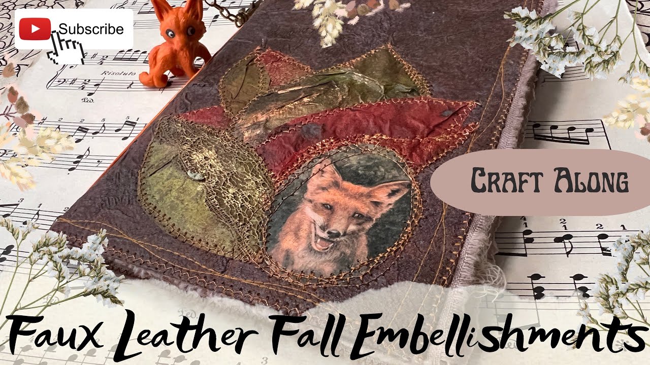 Junk Journal Ideas -  Teabag Leather Fall Embellishments