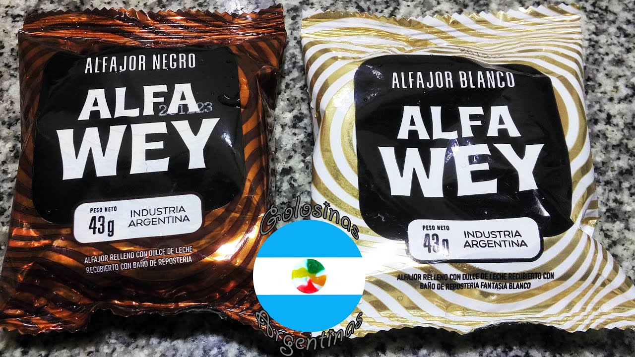 Alfa Wey Alfajores Blanco y Negro - Don Alfa - Alfajor Relleno con Dulce de Leche