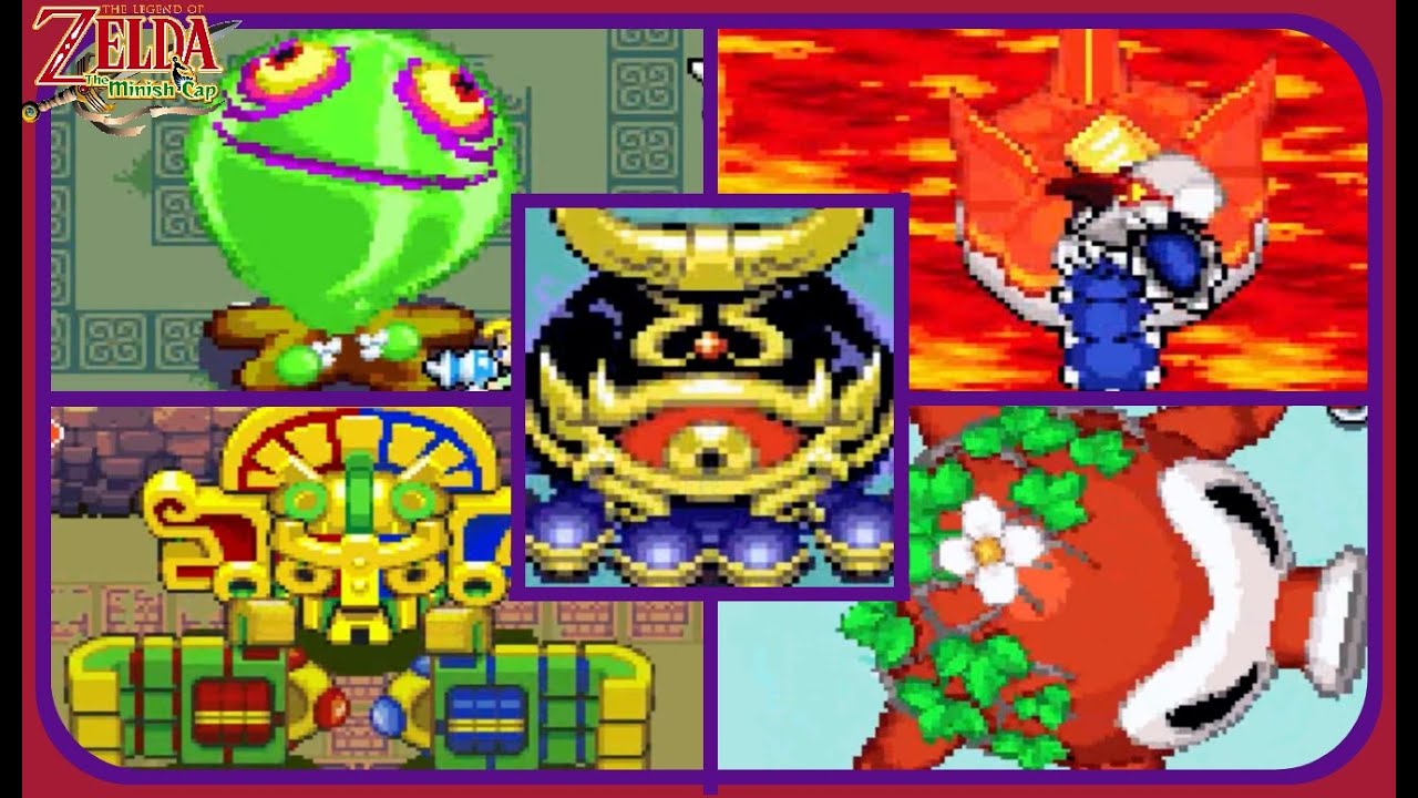 The Legend of Zelda: The Minish Cap - All Boss Encounters - NO DAMAGE!!