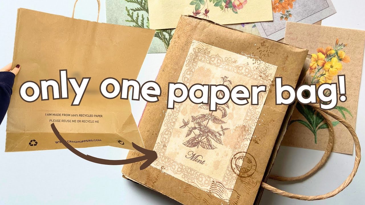 How to make a junk journal from ONE paper bag! ✨ Step-by-step tutorial for beginners