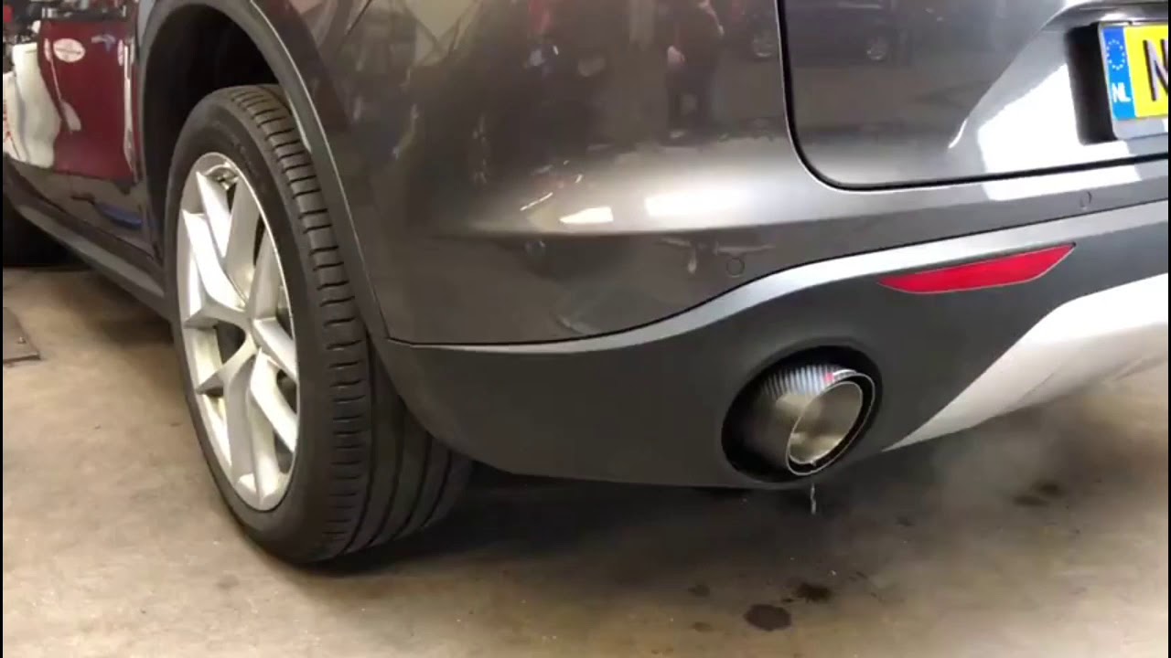 Alfa Romeo Stelvio (280 bhp) exhaust sound before and after assembly Ragazzonn sports exhaust
