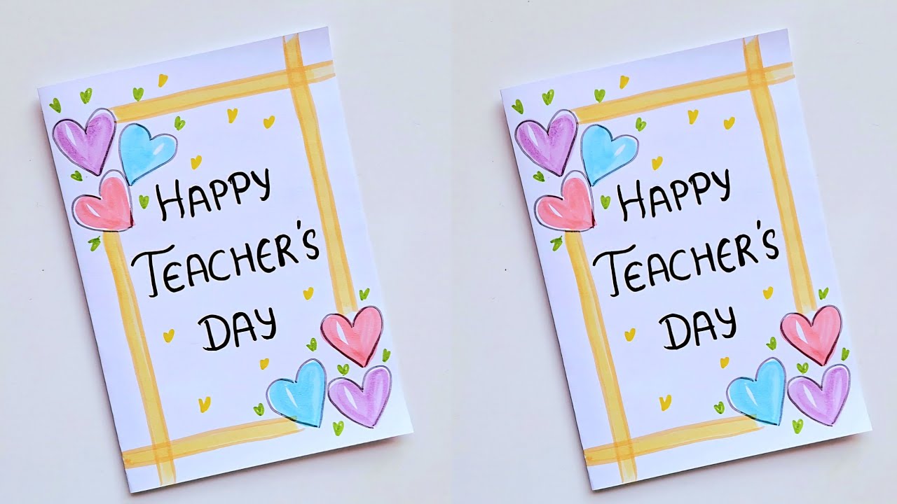 Happy Teachers Day Card l DIY Teacher's Day Card ldea l How to Make Teacher's Day Greeting Card Easy