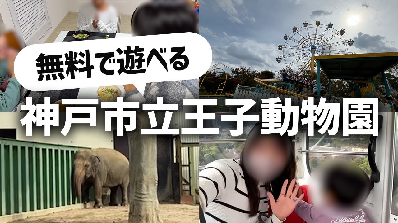 【子連れお出かけ】子どもは無料！動物も遊園地も楽しめる神戸市立王子動物園Vlog