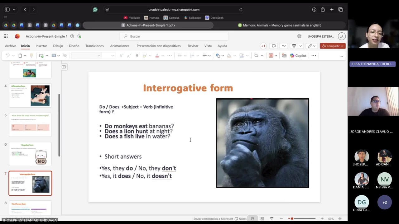 ANIMALS IN PRESENT SIMPLE CLASS (GRAMMAR - TRANSLATION METHOD) - PHASE 2 - METHODOLOGY
