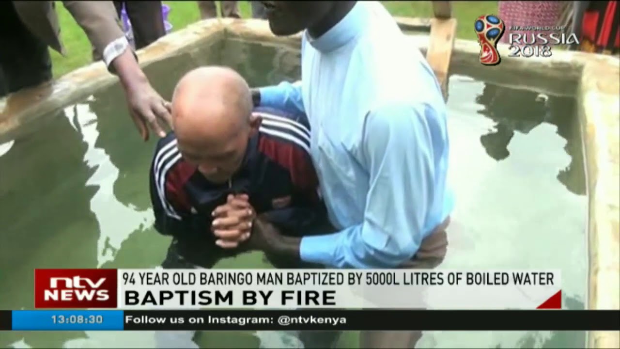 94-year-old William Chesang's unique baptism in Baringo