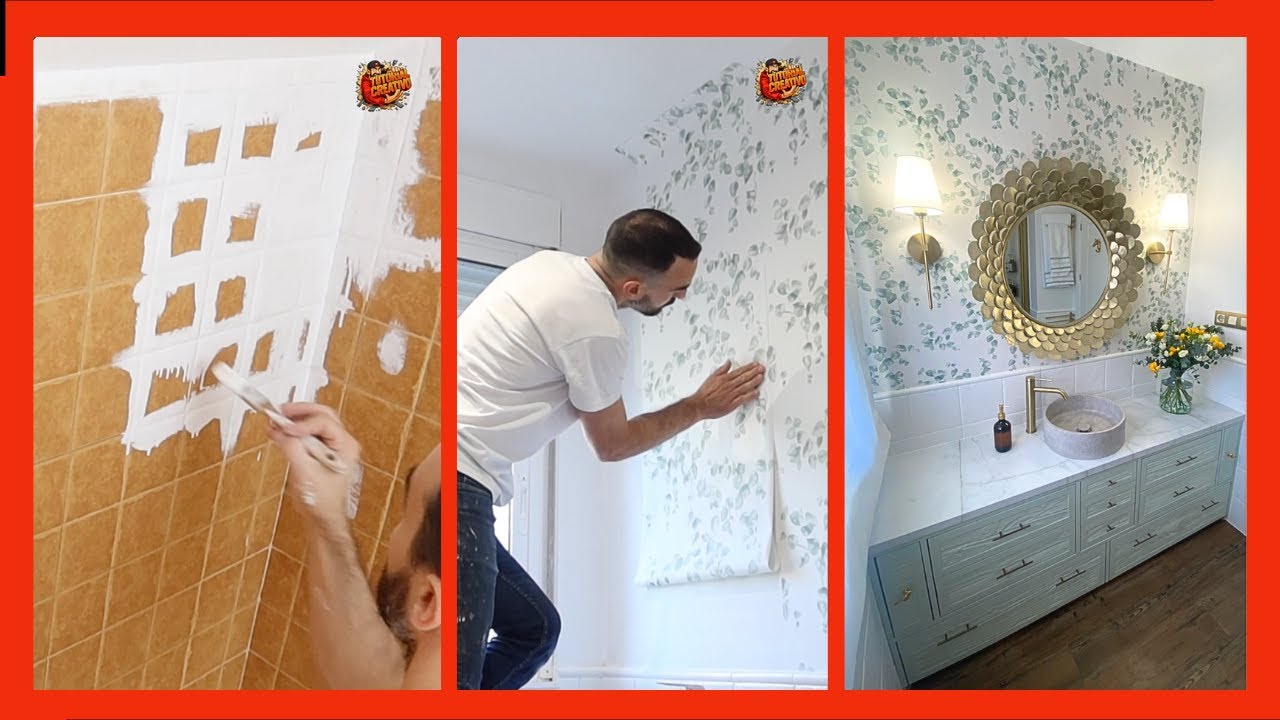 🔥 INCREÍBLE Transformación de BAÑO con Poco Dinero 🚿 De SENCILLO a ESTILO ELEGANTE