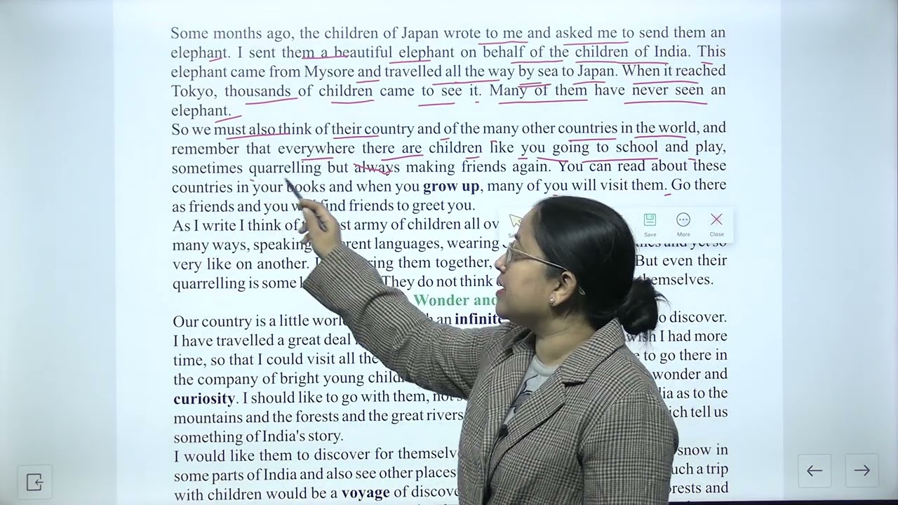 ROHAN PUBLICATIONS WISDOM ENGLISH CLASS 6 CHAPTER 10 LETTER TO THE CHILDREN OF INDIA