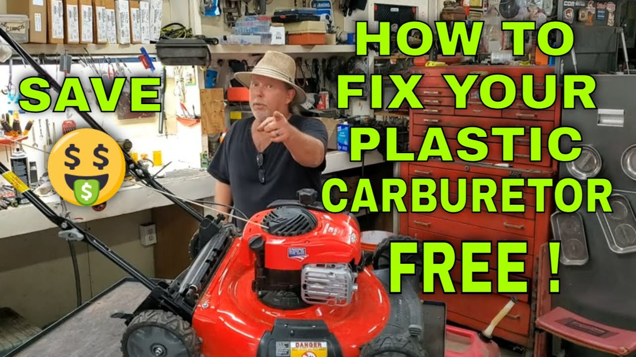 Пластиковый карбюратор, ремонт БЕСПЛАТНО. Газонокосилка Craftsman Push с двигателем Briggs and St...