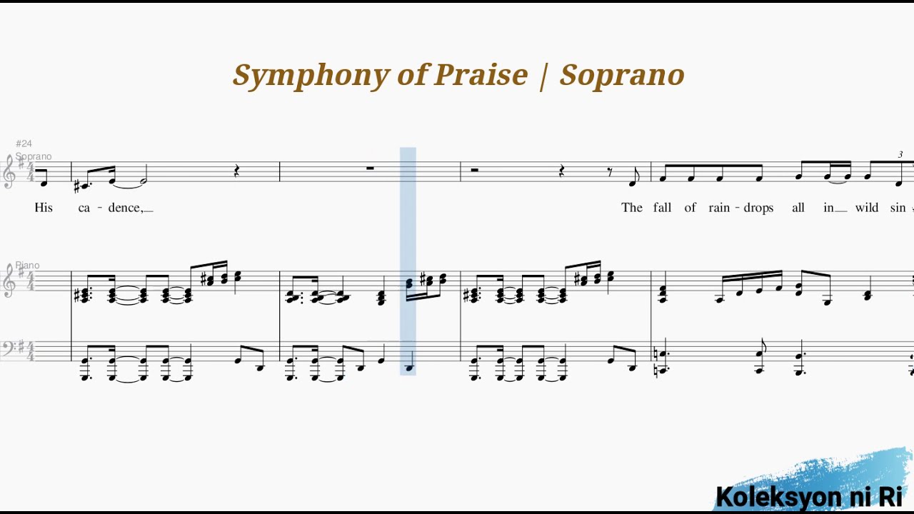 Symphony of Praise | Soprano | Piano
