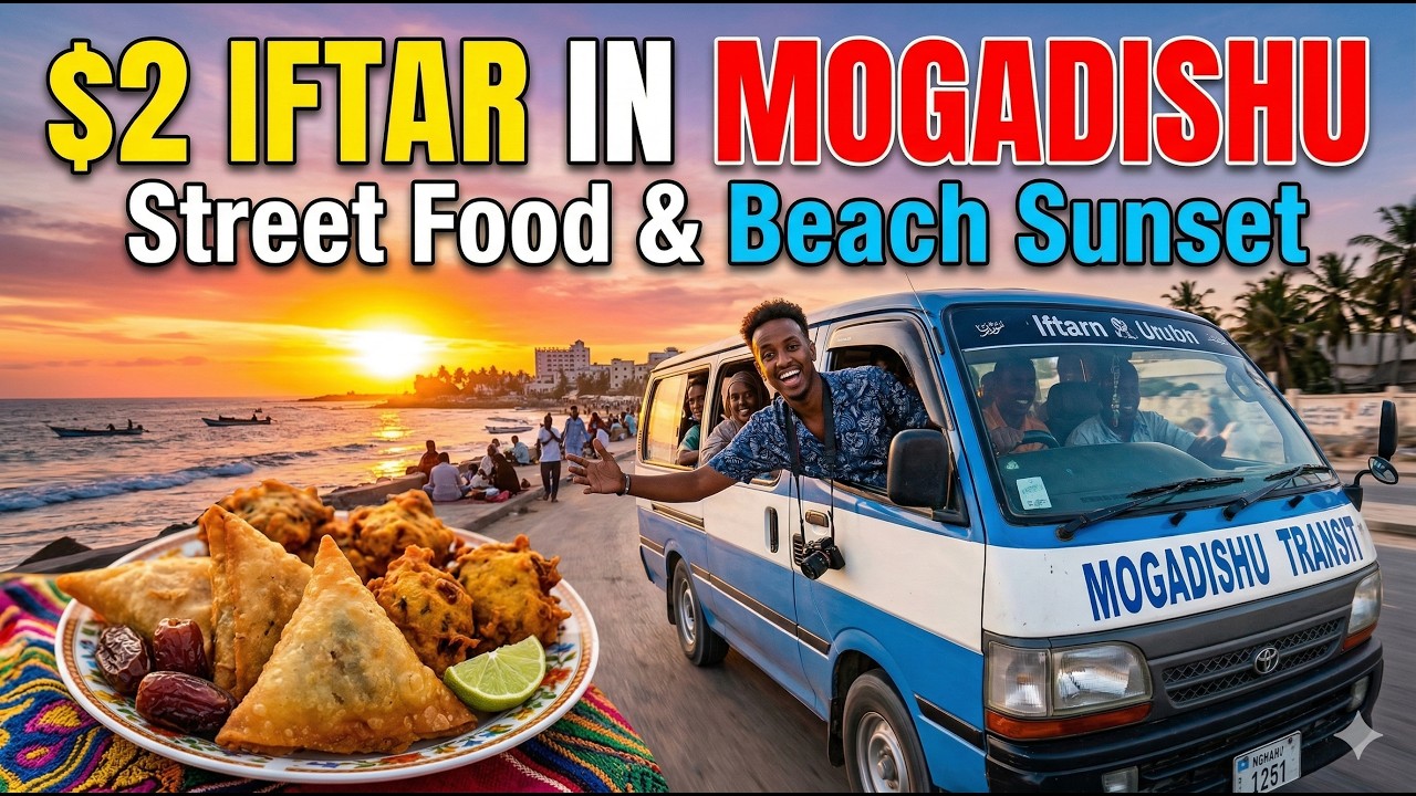 $2 Iftar by the Ocean in Mogadishu, Street Food and Sunset in Hamarweyne