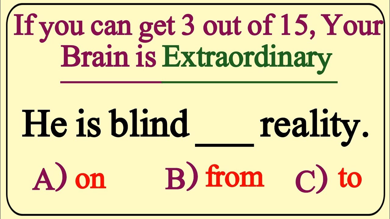 IF YOU CAN GET 3 OUT OF 15, YOUR BRAIN IS EXTRAORDINARY #quiz 