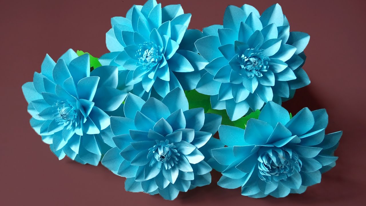 Easy and beautiful paper flower making | DIY paper flower craft | Home Decor | DIY  Flowers