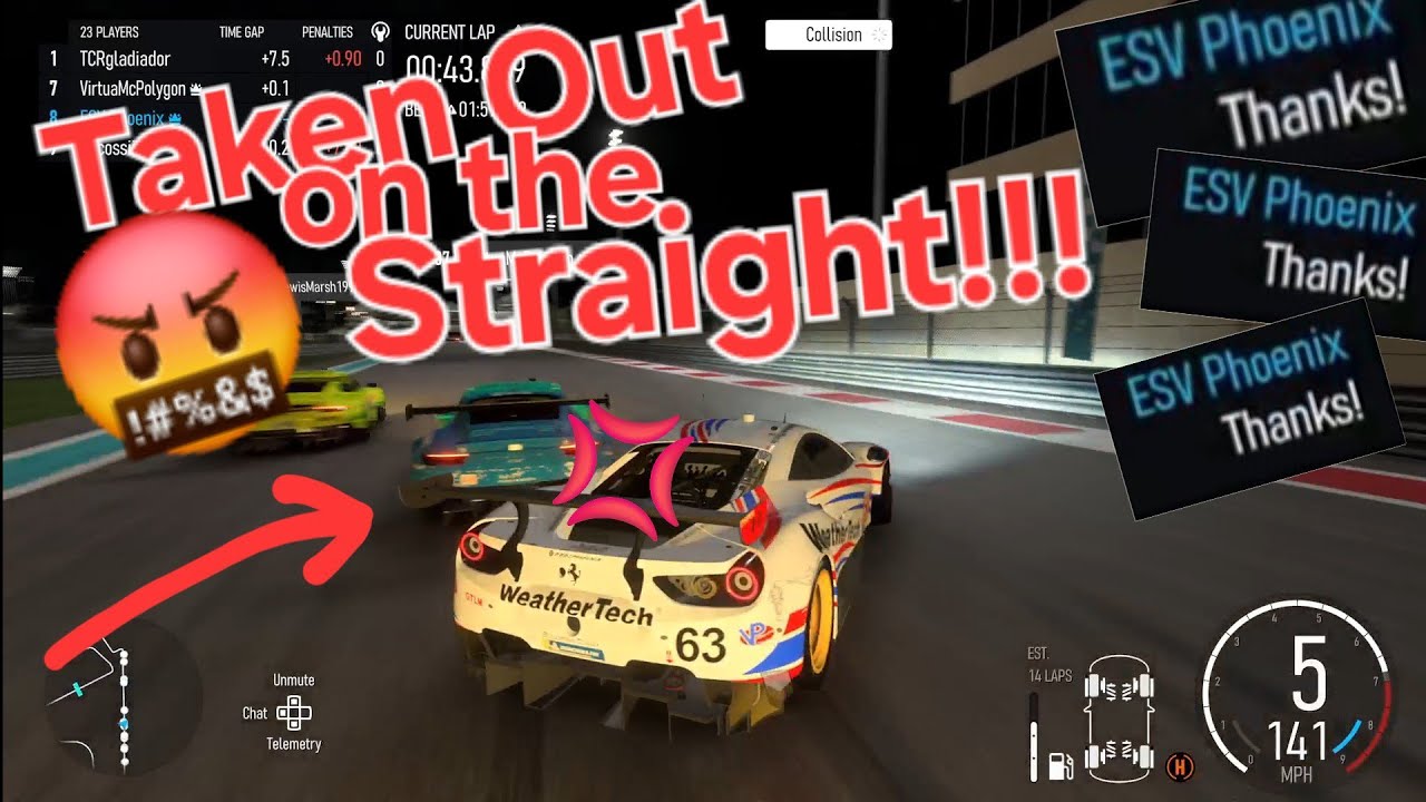 Taken out by Clowns at Yas! to produce a rather unexpected finish! GT2's (Forza Motorsport 2023)