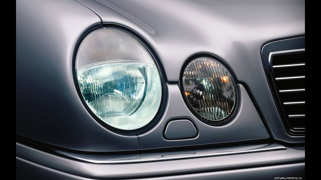 Ремонт и восстановление фар Mercedes 210 .
