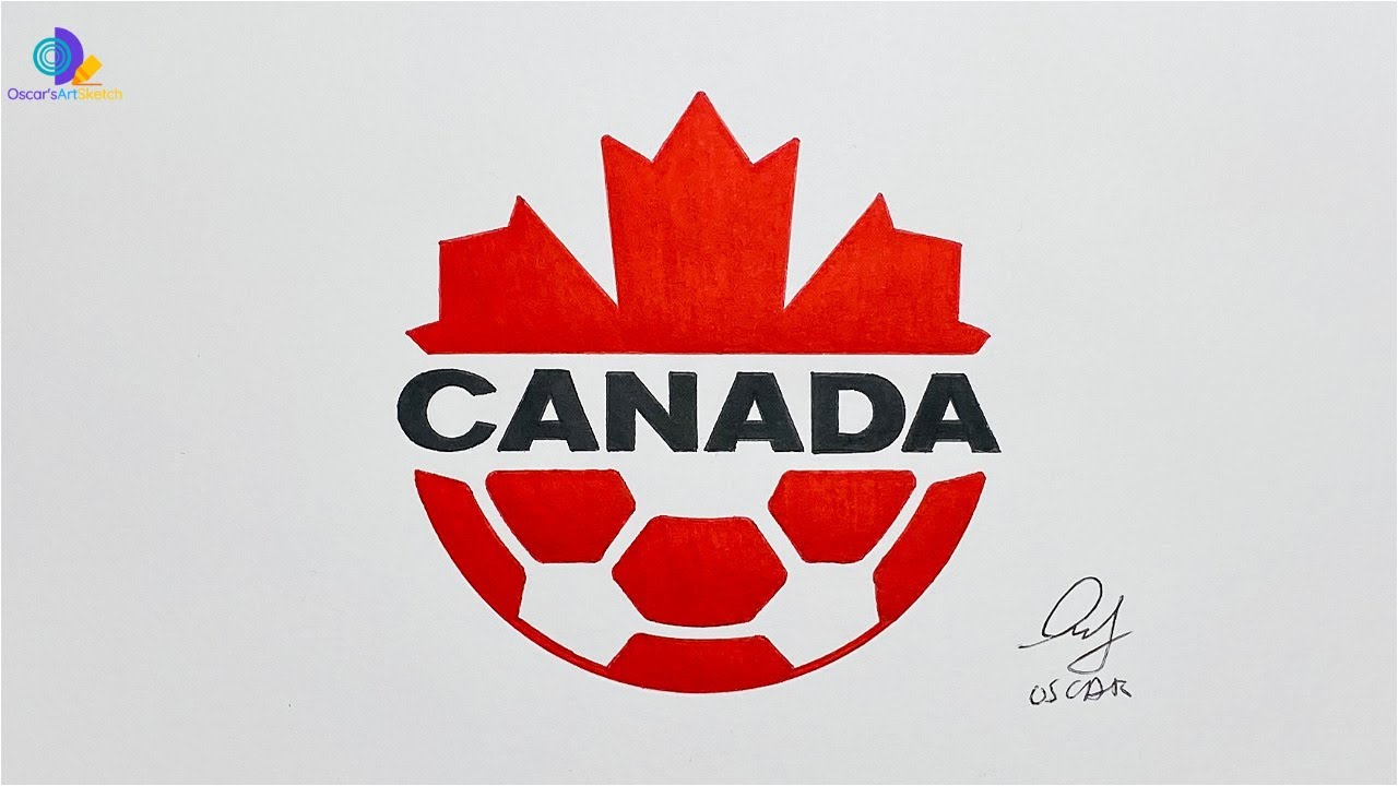 FOOTBALL #56: Drawing Logo of Canada Football Federation - Copa America 2024 | 🇨🇦