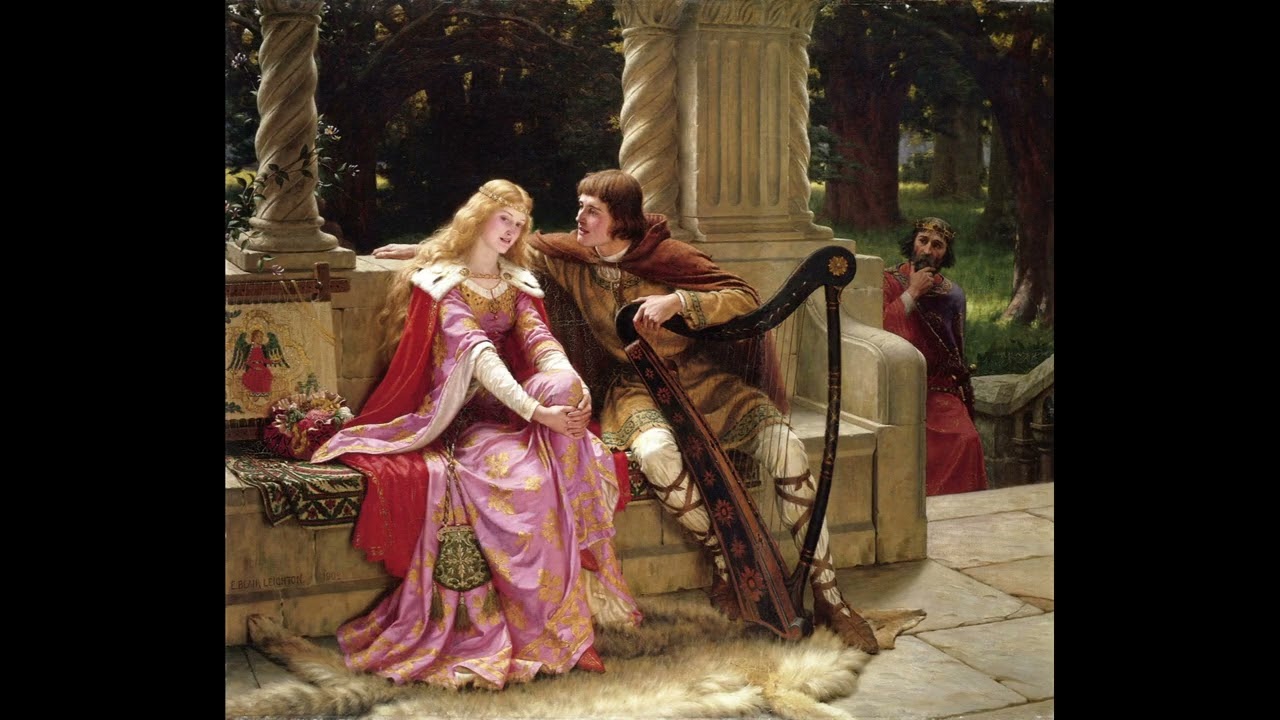 The End of the Song (1902) by Edmund Blair Leighton. Artistic Wallpaper for Valentine’s Day