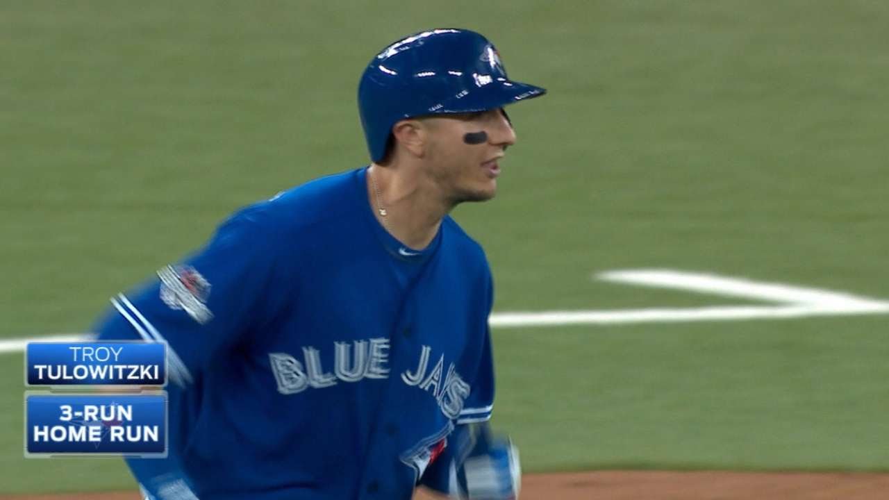 Tulo crushes a three-run homer to center