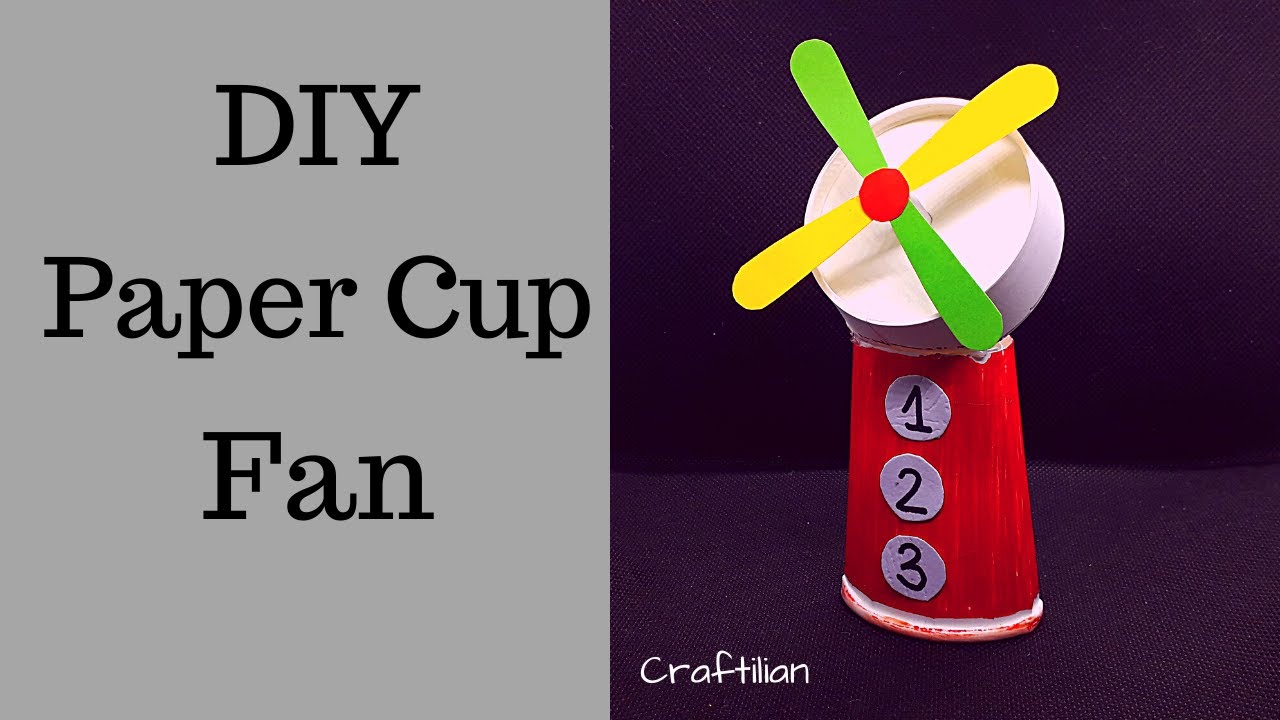 How to make a Paper Cup Fan || Paper Cup Craft