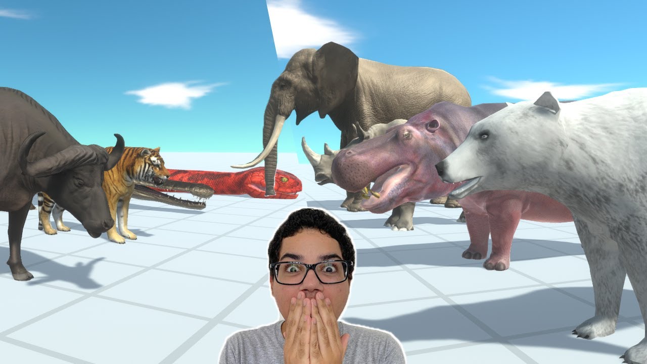 BATALHA DOS EXÉRCITOS DE ANIMAIS SELVAGENS E FEROZES!!! (ANIMAL REVOLT BATTLE SIMULATOR)
