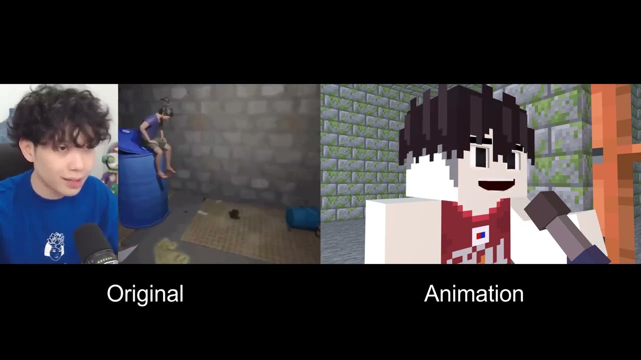 original vs animation - water delivery