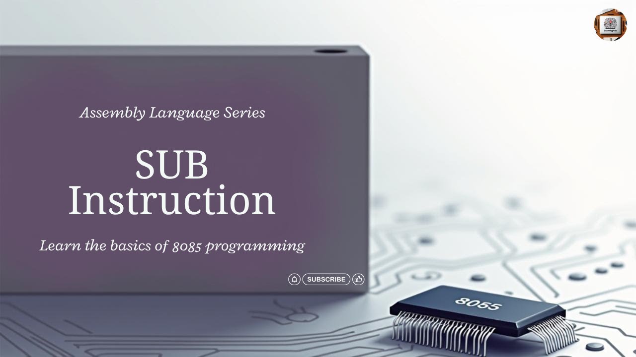 SUB Instruction in 8085 | Subtract Register from Accumulator | 8085 Microprocessor with Example