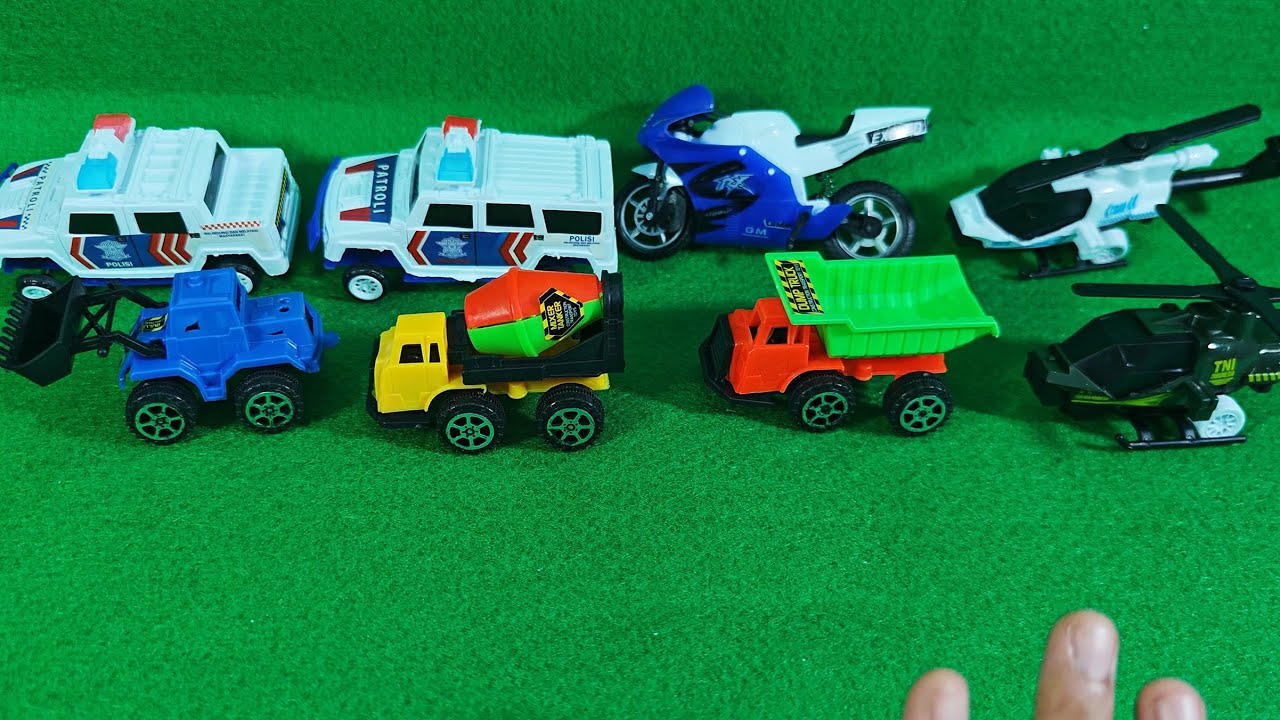 Unboxing Mobil Mainan, Helikopter dan Alat Berat ll Detail Kecil yang Bikin Puas