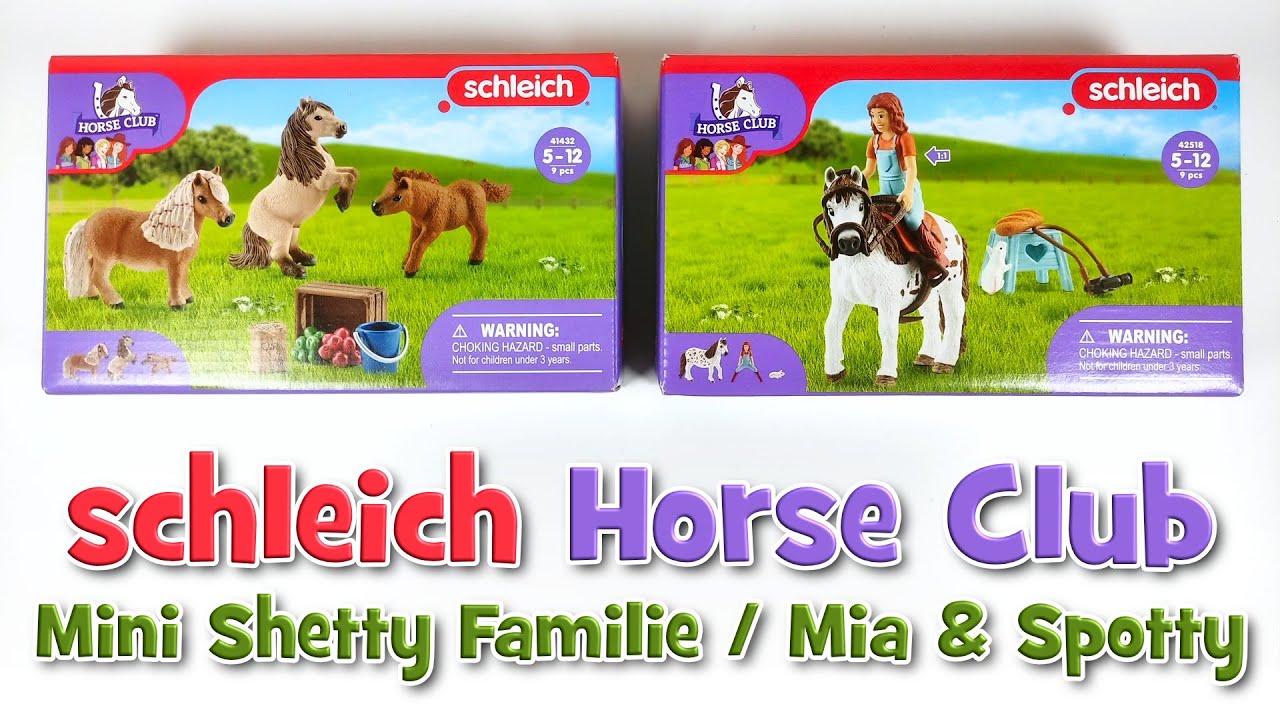 schleich Horse Club Mini Shetty Familie / Mia & Spotty  | UNBOXING