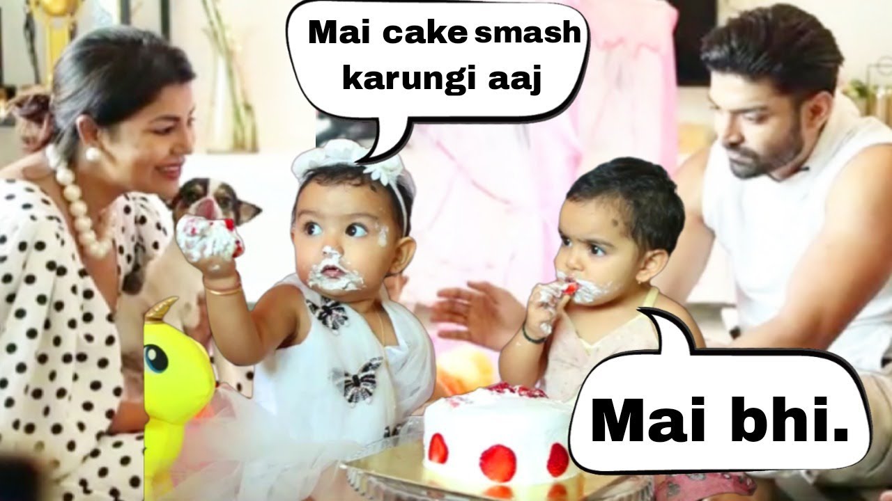 The grand cake smashing of divisha | HINDI | WITH ENGLISH SUBTITLES | Debina Decodes |