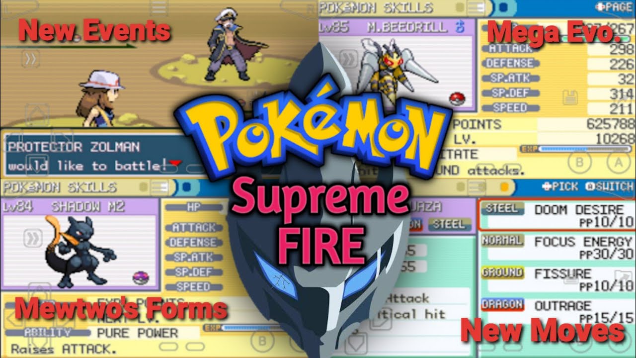 Pokemon: Supreme Fire | GBA RomHack | v2.4 | More Pokemons, New Events, Mega Evolution & More |