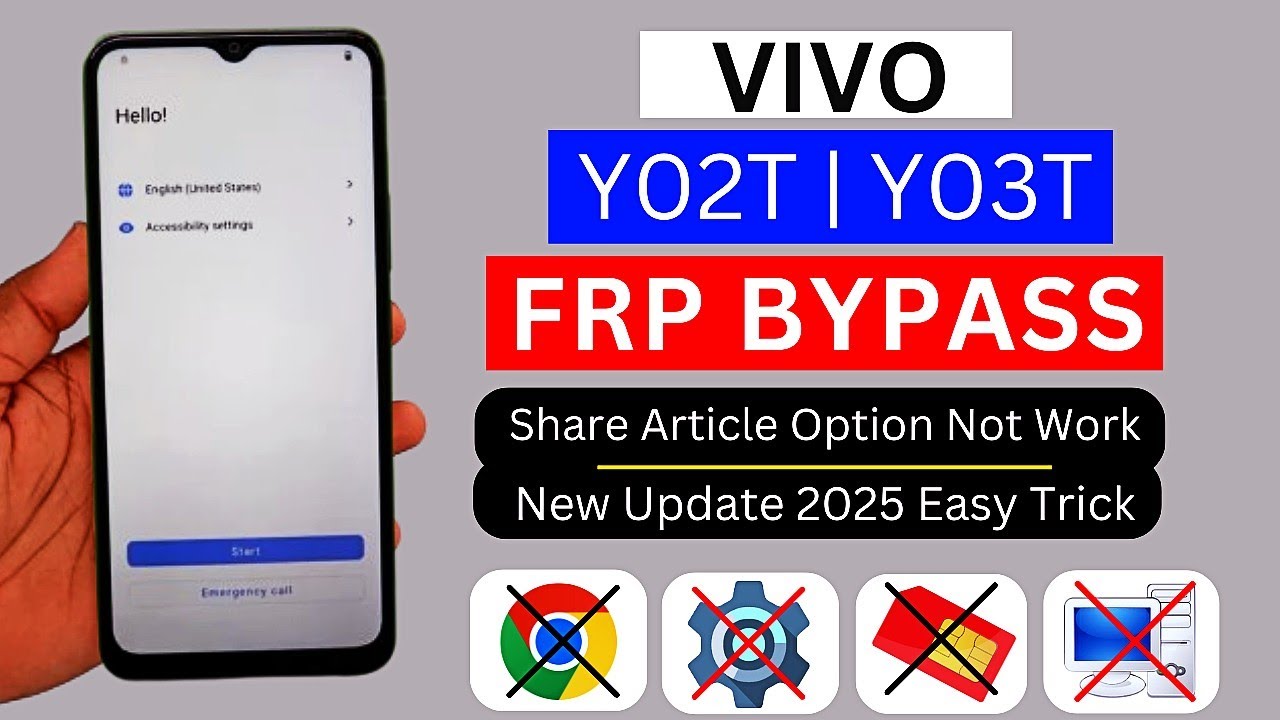 Vivo Y02T | Y03T Frp Bypass 2025 Without Pc | Share Article Option Not Open | Setting Not Open