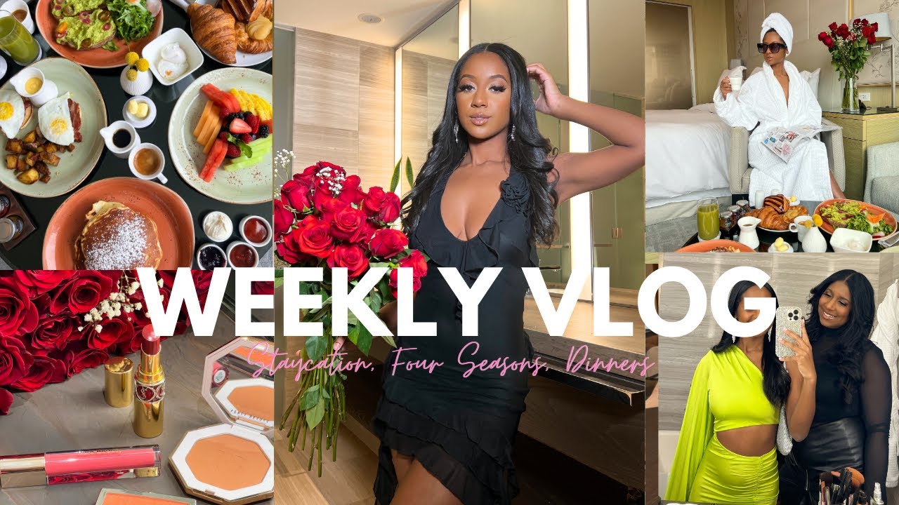 STAYCATION VLOG | luxury hotel, girls weekend, spa, hotel photoshoot