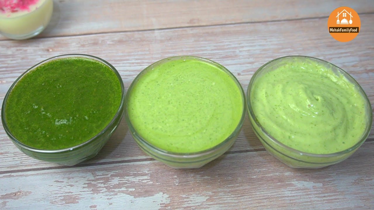 3 ways to make green chutney | Dhania Chatni Frozen Recipes by (Mehak Family Food)