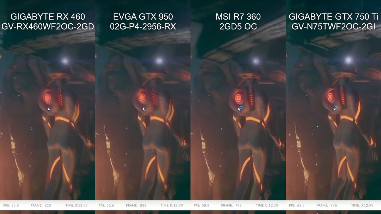 RX460 vs GTX950 vs R7360 vs GTX750Ti