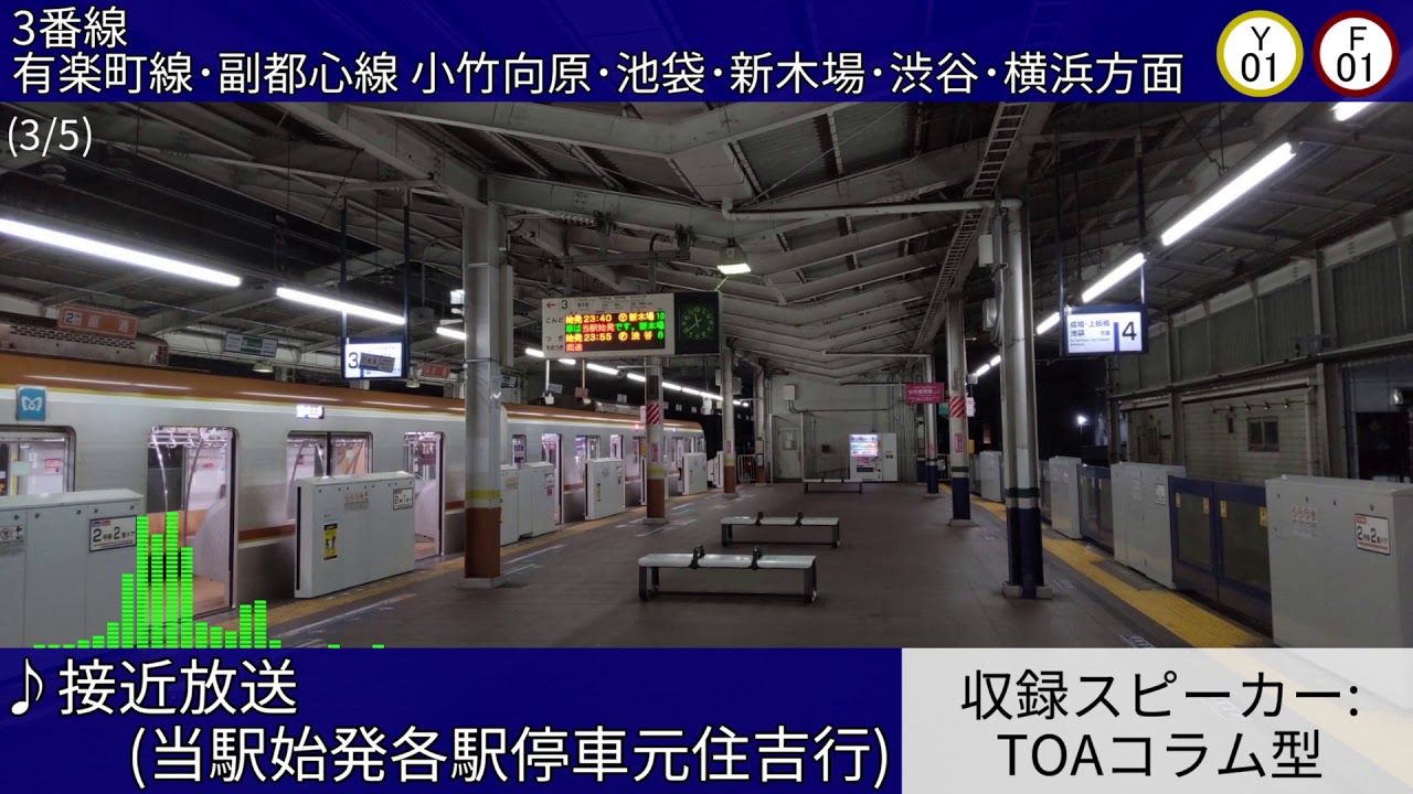 東武鉄道・東京メトロ和光市駅 接近放送・発車メロディ(放送・メロディ更新後)