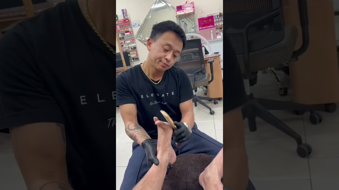 I like it when men enjoys my pedicure service. #nailtech #nails