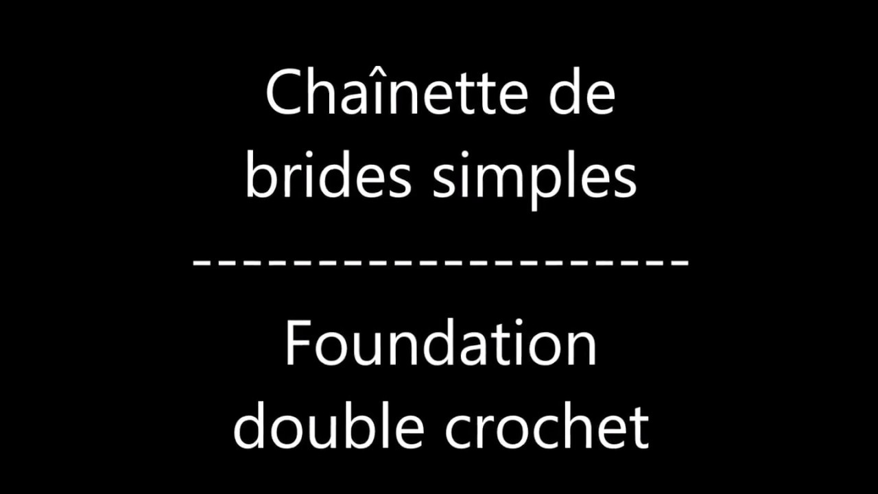chaînette de brides simples / foundation double crochet
