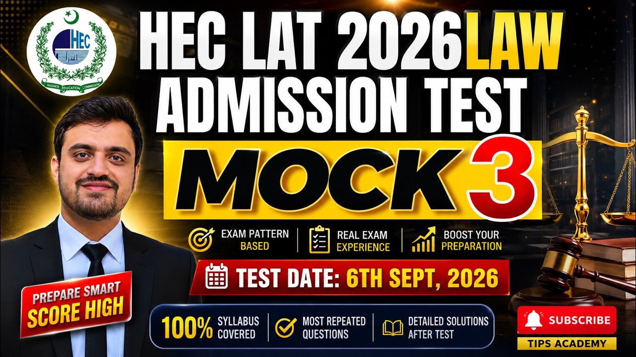 HEC LAT6 Sept 2026 Mock Test 3 | Law Admission Test Practice Past Paper LAT Most Important Questions