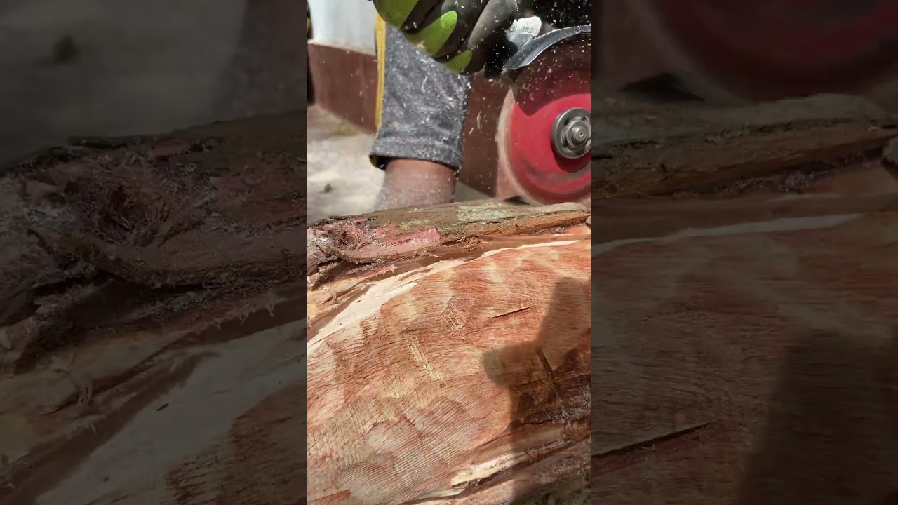 How to Cut Wood Logs with an Angle Grinder!