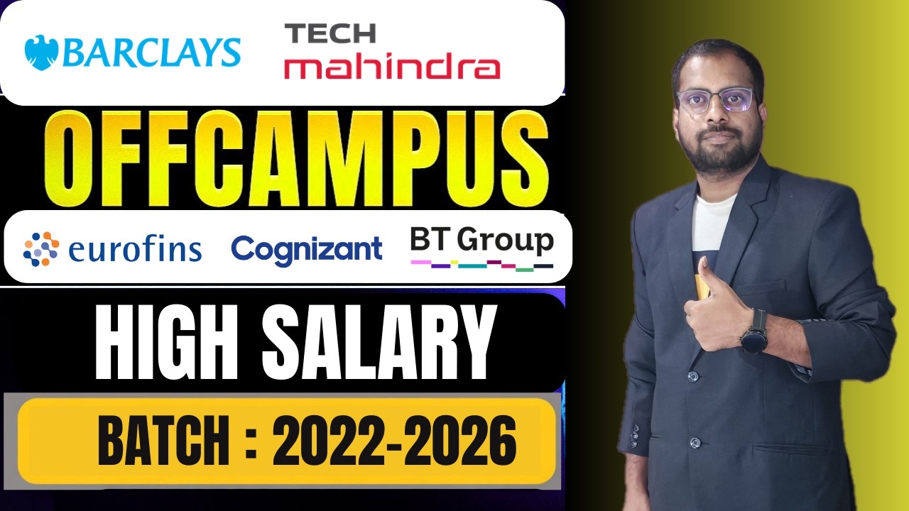 Cognizant Biggest Recruitment Drive Announced | Barclays, Tech Mahindra, BT Group, Eurofins, Optum