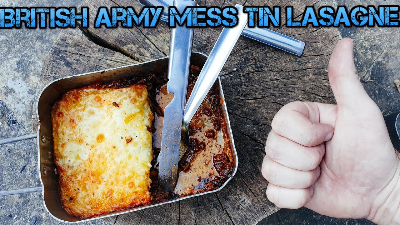 British army mess tin lasagne