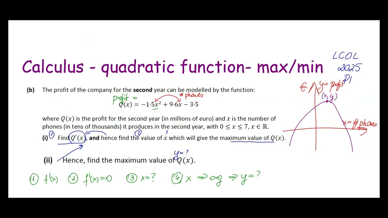 LC Maths 2025 P1 Q8(b): Max Profit & Marking Scheme Tips