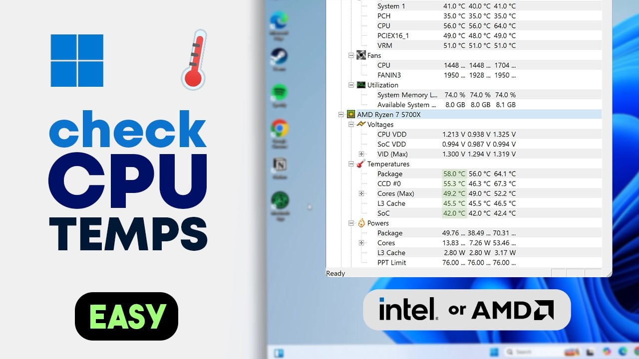 Как проверить температуру процессора в Windows 10 и Windows 11 (см. раздел &laquo;Температура процессора&raquo;)