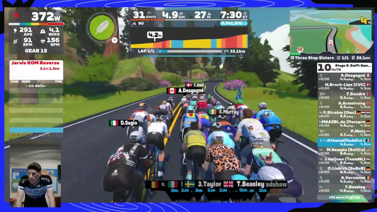 Zwift Games 2026 Stage 5 - Three Step Sisters (ZRS 510-650)